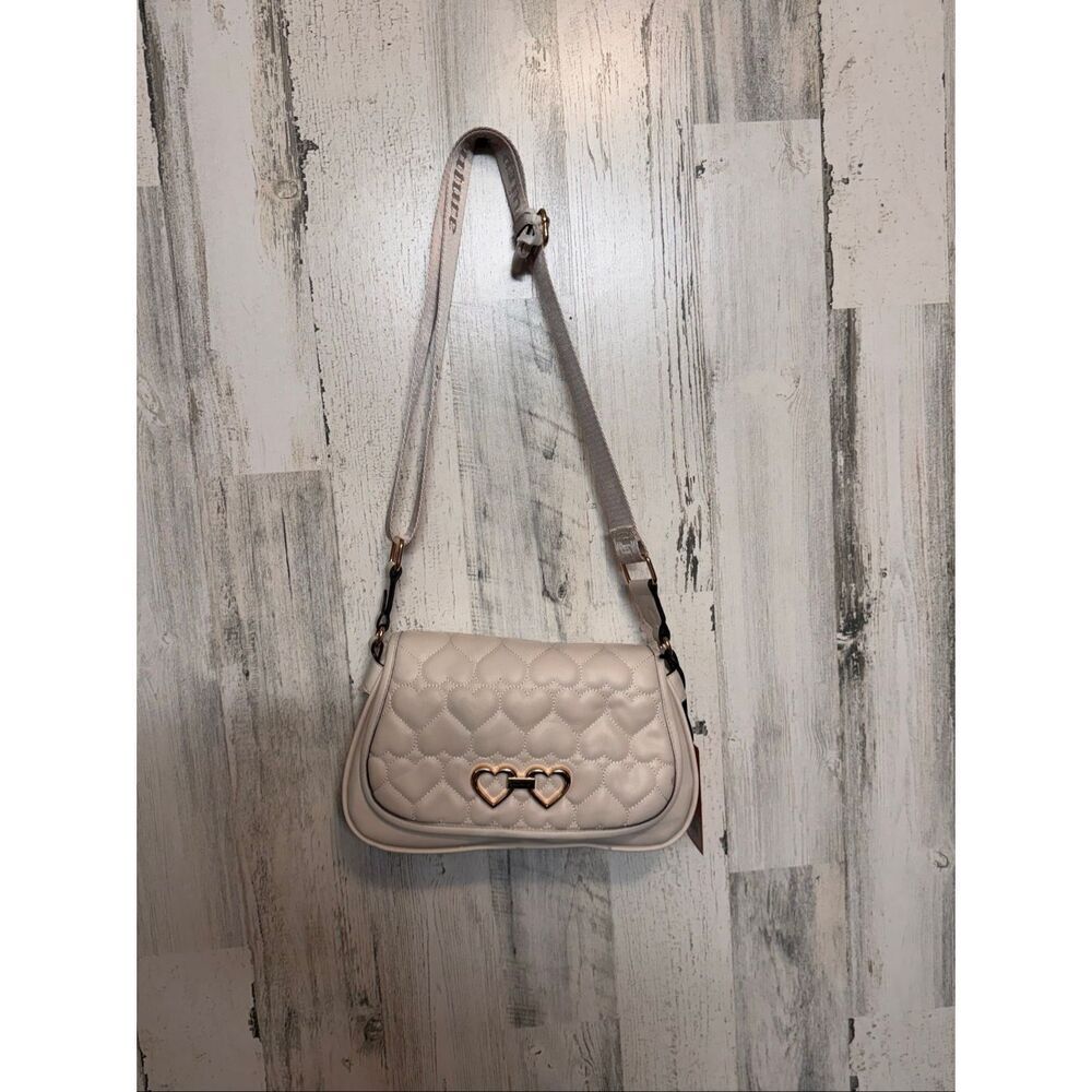 Juicy Couture Straight From the Heart Quilted Crossbody Bag Crystal NWT
